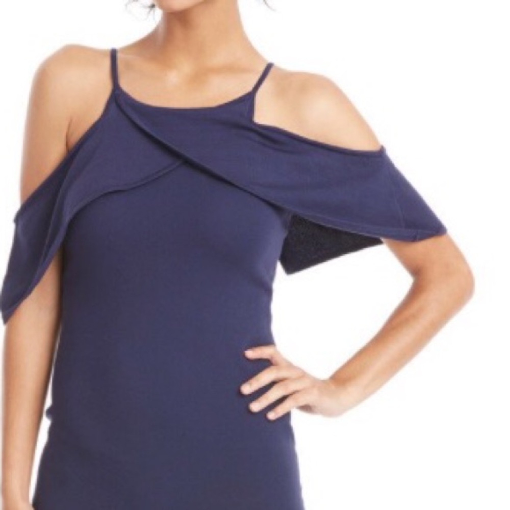 ✨HP!✨NWT Parker Indigo Cold Shoulder Bodycon Dress - Picture 2 of 5